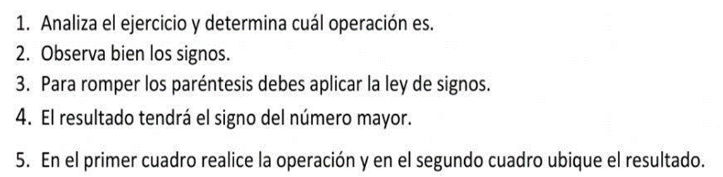 OPERACIONES BASICAS DE NUMEROS ENTEROS, LEY DE SIGNOS image